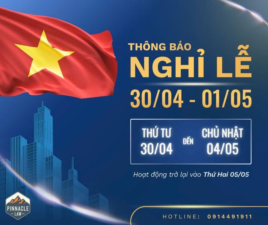 THÔNG BÁO NGHỈ LỄ 30-4 & 1-5